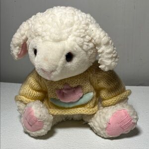 RARE Vintage Easter Spring Bunny Rabbit Lamb Plush Stuffed Animal